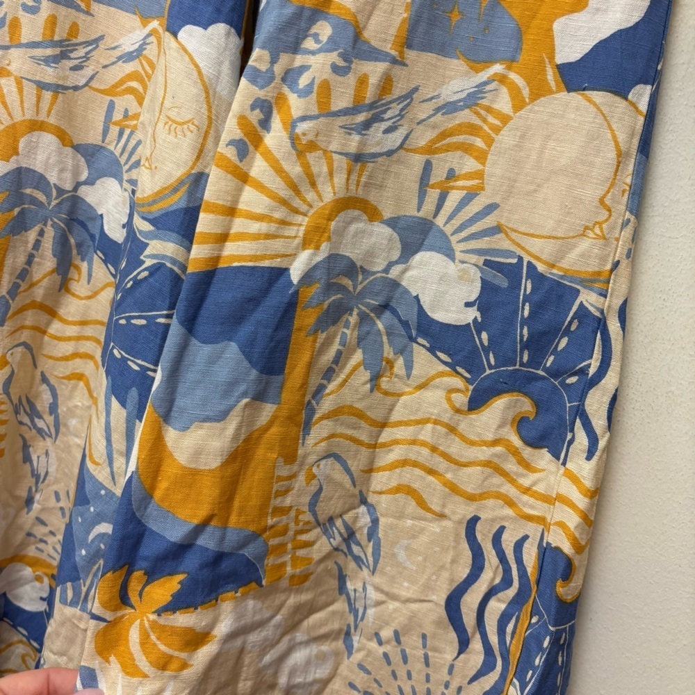 Midnight Sky Celestial Tropical Printed Wide Pants - Picture 8 of 11